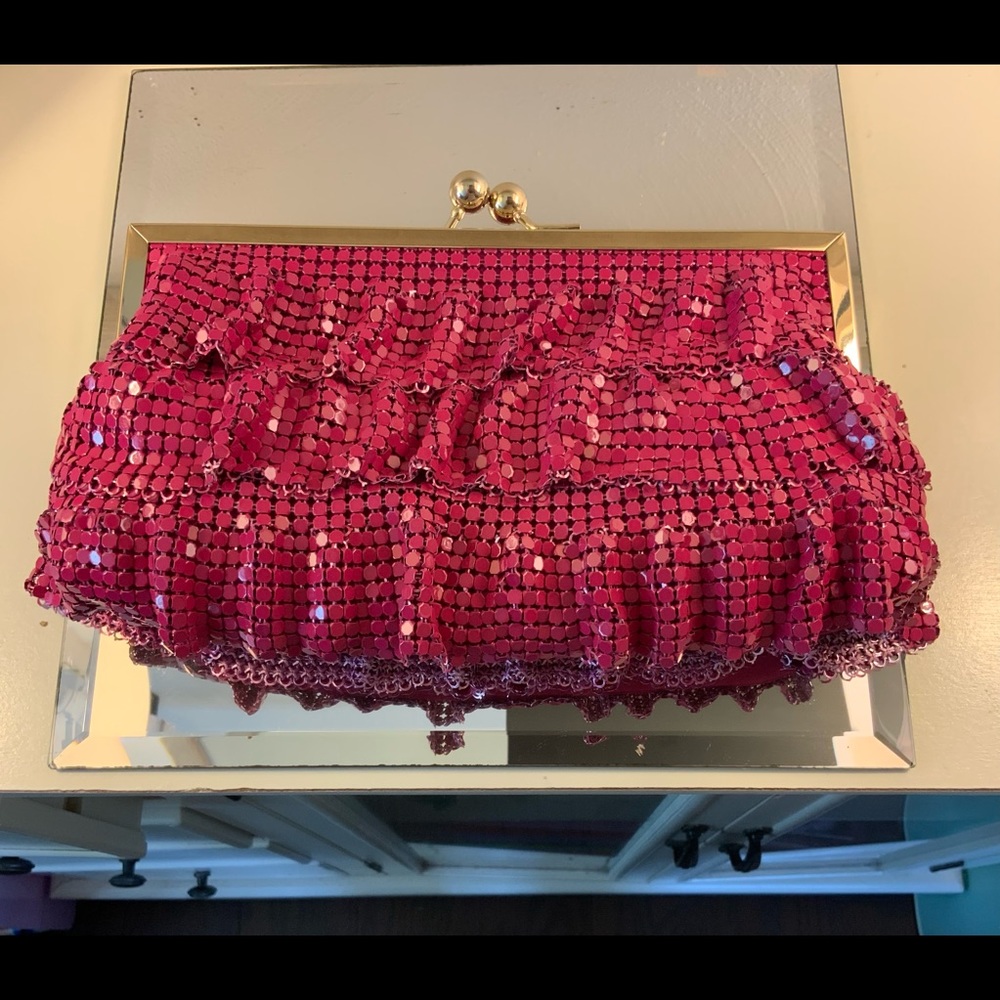 Express, Fuchsia Sequins Clutch
